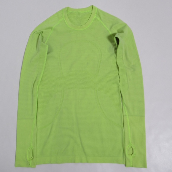 Lululemon Run Swiftly Tech Long Sleeve Crew Heathered Clear Mint Size 4 - Picture 1 of 12